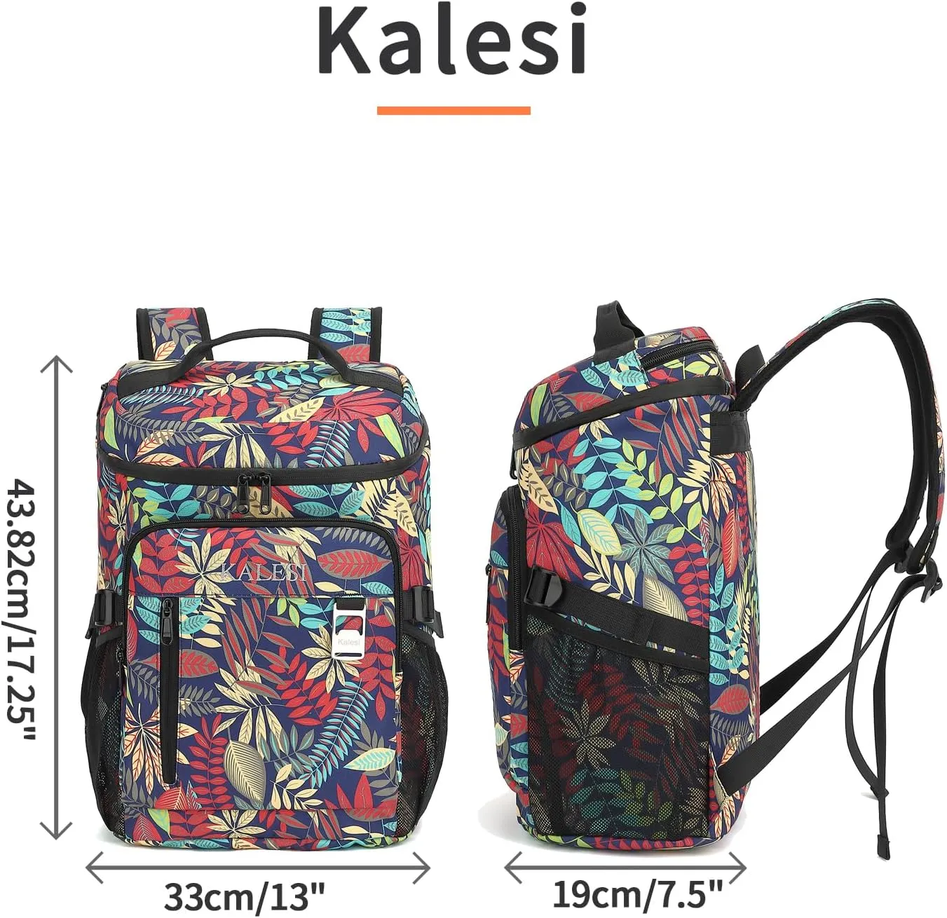 Kalesi Cooler Backpack 36 Cans Lightweight Insulated Backpack Cooler Leak-Proof Travel Camping Lunch Backpack Outdoor Cutlery Backpack for Men and Women