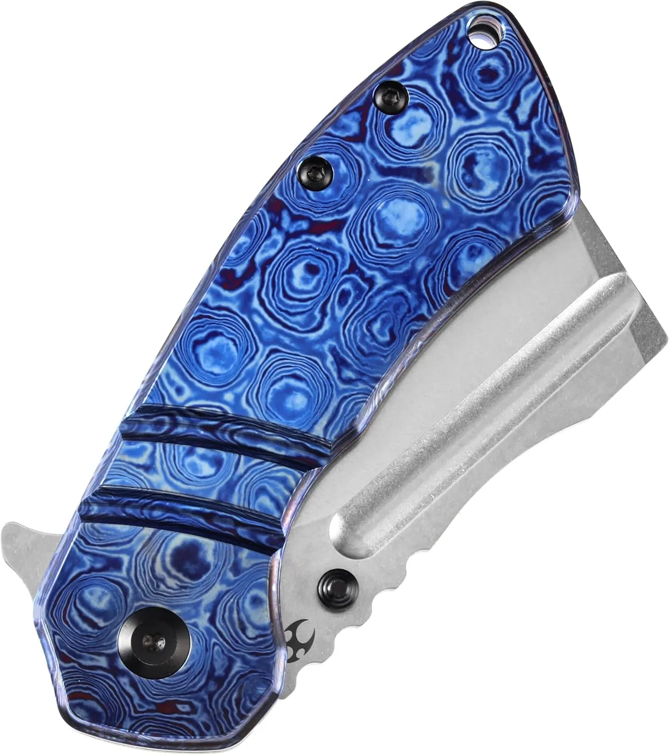 KANSEPT M  Korvid Pocket Folding Knives Pocket Knife 3.07''Stonewashed CPM S35VN Blade,Timascus Handle,Cleaver Pocket Folding Knife for Everyday Carry K2030C1U