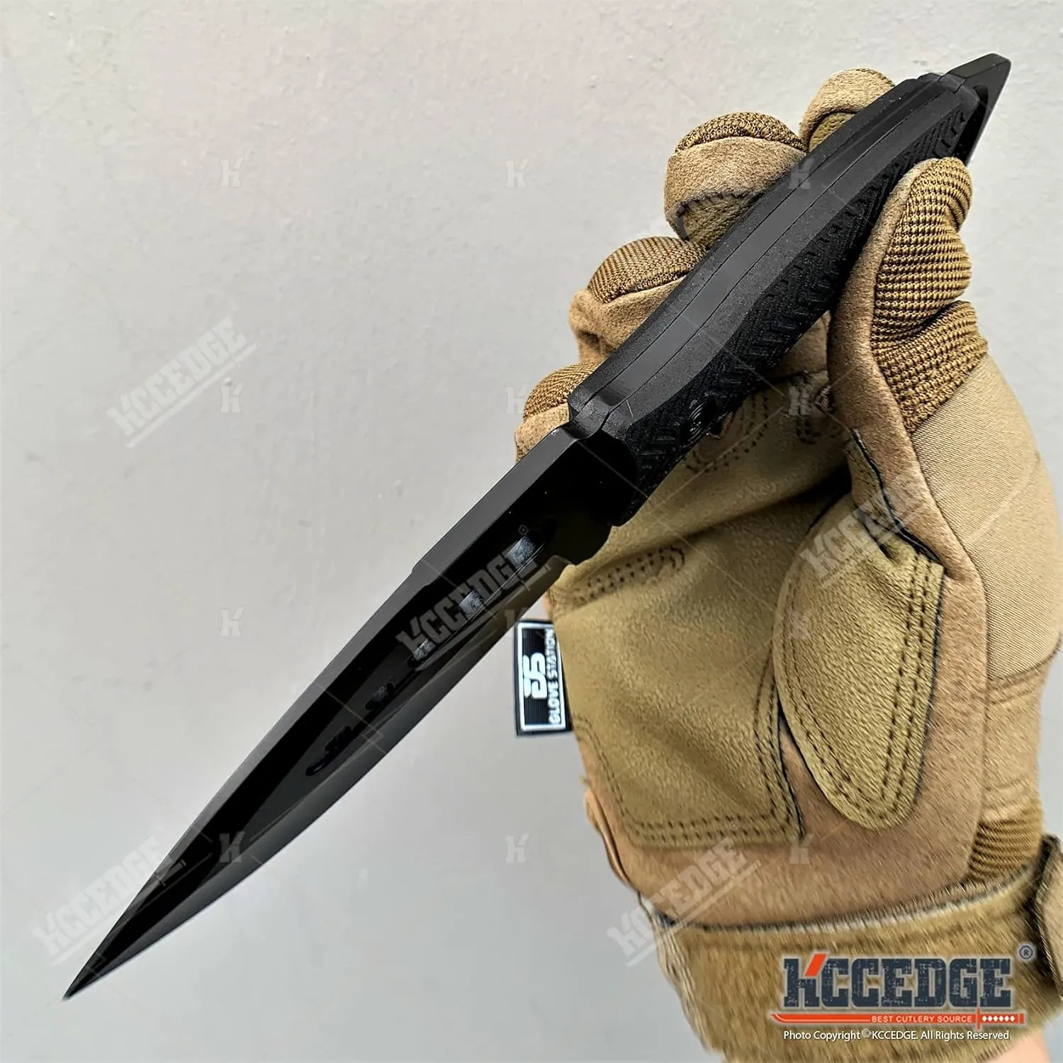 KCCEDGE BEST CUTLERY SOURCE Tactical Knife Hunting Knife Survival Knife Fixed Blade Knife Razor Sharp Edge Camping Accessories Camping Gear Survival Kit Survival Gear Tactical Gear 80244 (Black)