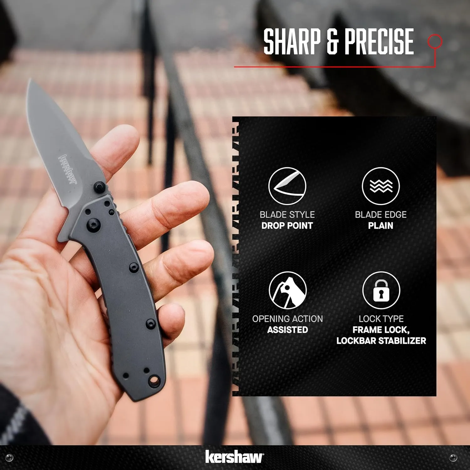 Kershaw Cryo Pocket Knife, EDC Knife with Speedsafe Assisted Opening, 2.75 Inch Stainless Steel Blade, Multiple Styles