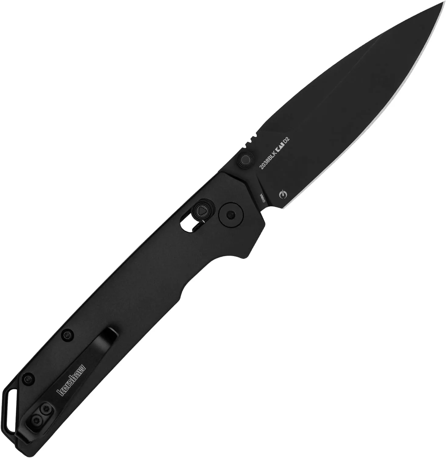Kershaw Iridium Folding Pocket Knife, 3.4 inch D2 Steel Blade, DuraLock Locking Mechanism, Pocketclip