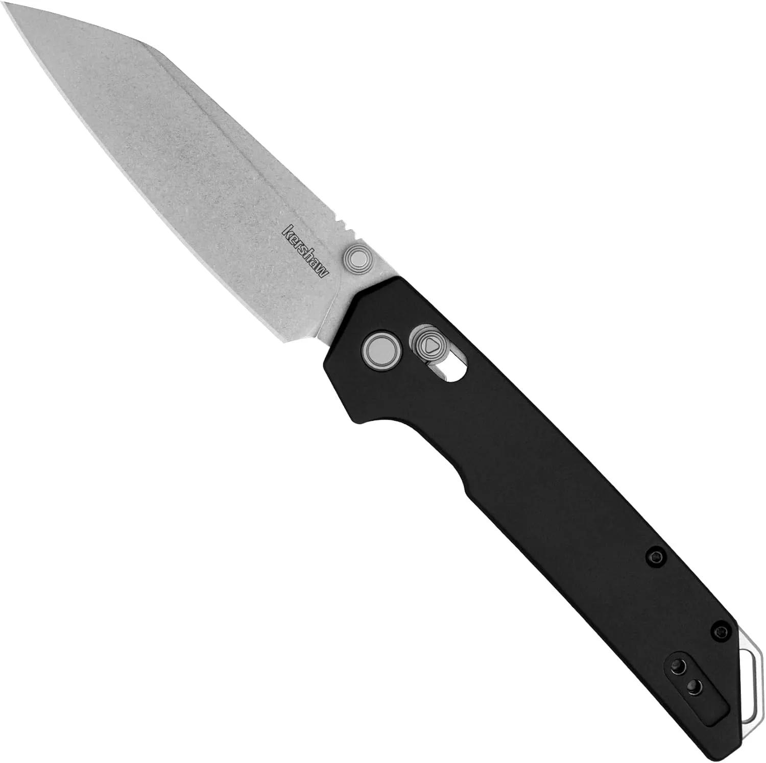 Kershaw Iridium Reverse Tanto Folding Pocket Knife, Sleek 3.4 inch D2 Steel Blade, DuraLock Locking Mechanism, Aluminum Handle, Designed in the USA