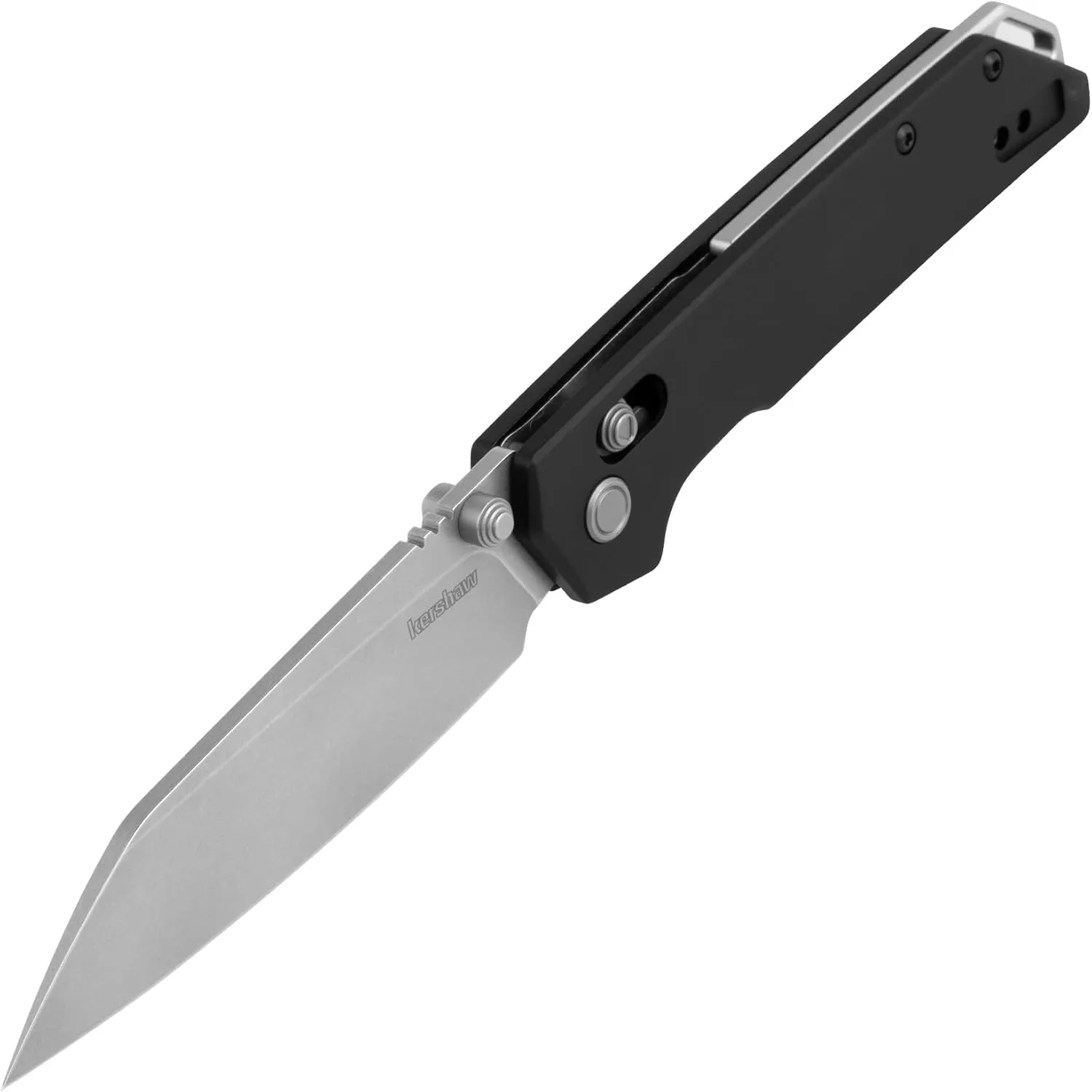 Kershaw Iridium Reverse Tanto Folding Pocket Knife, Sleek 3.4 inch D2 Steel Blade, DuraLock Locking Mechanism, Aluminum Handle, Designed in the USA