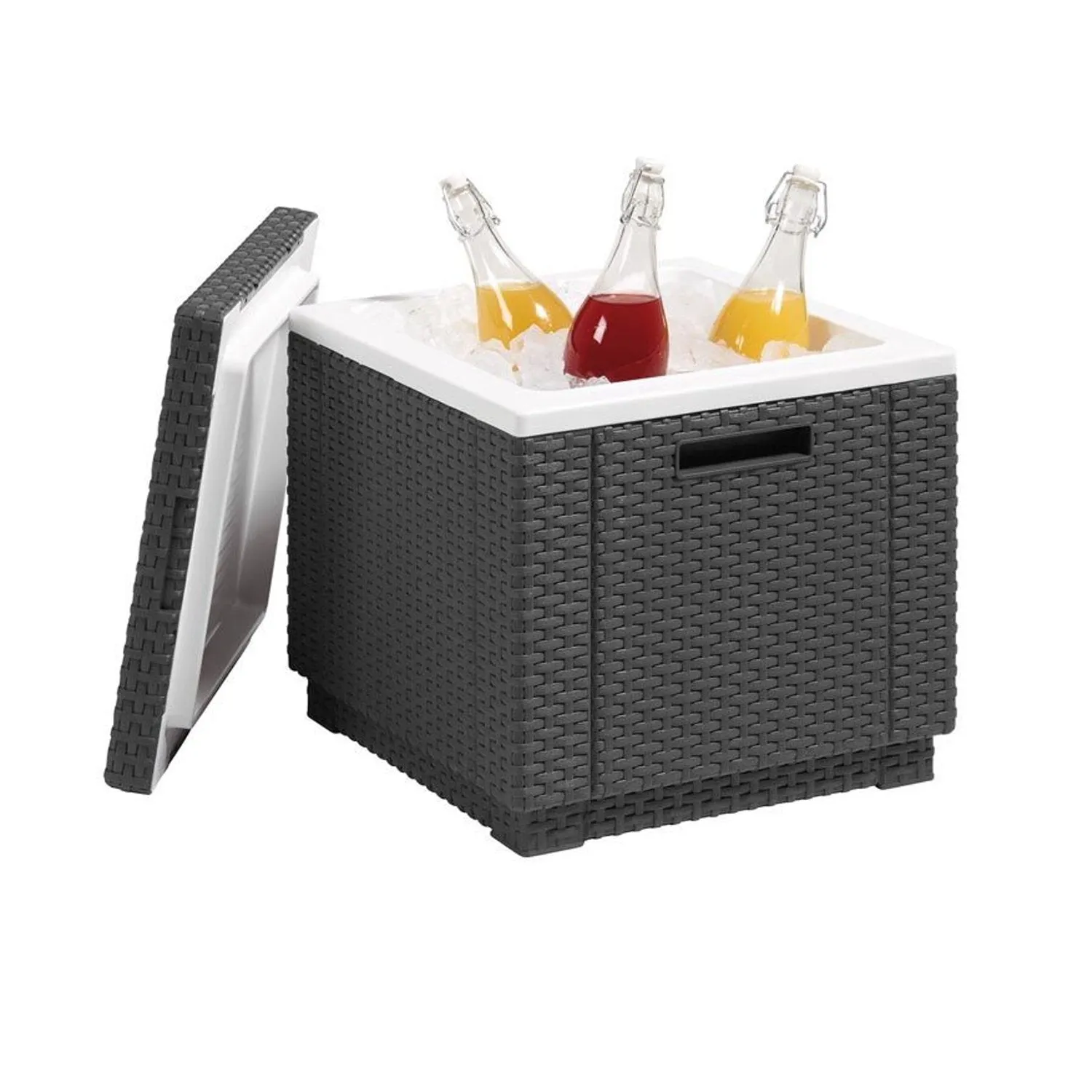 Keter Ice Cube 2in1 Drink Cooler & Table Cool Box Outdoor Garden Patio