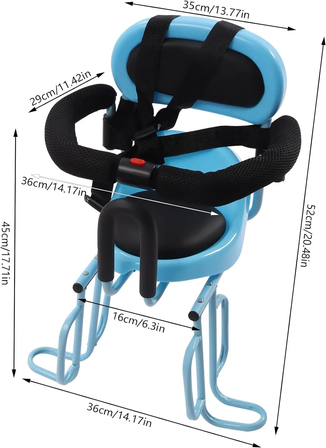 Kids Bike Seat Rear Mounted,Baby Bicycle Toddler Bike Seat Safety Carrier with Handrail,Bike Attachment Suitable for Adult Bike Attachment,Ebikes,Mountain Bike,Bicycles