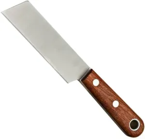 Kings County Tools Utility Knife - 8.75” Carpenter Knife with 4.25” Carbon Steel Cleaver Chisel Blade and Rosewood Handle - Box Cutter for Wood Splitting, Camping, Yard Work or Carpenter Tools