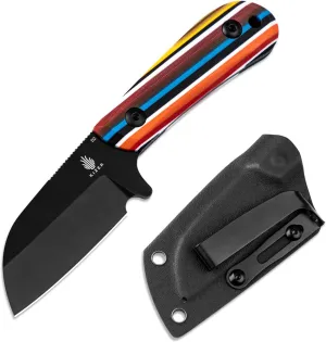 Kizer Deckhand Fixed Blade Knife with Sheath, D2 Blade, Compact G10 Handle, EDC for Men Women, Outdoor Hunting Hiking Survival Knife 1062M3