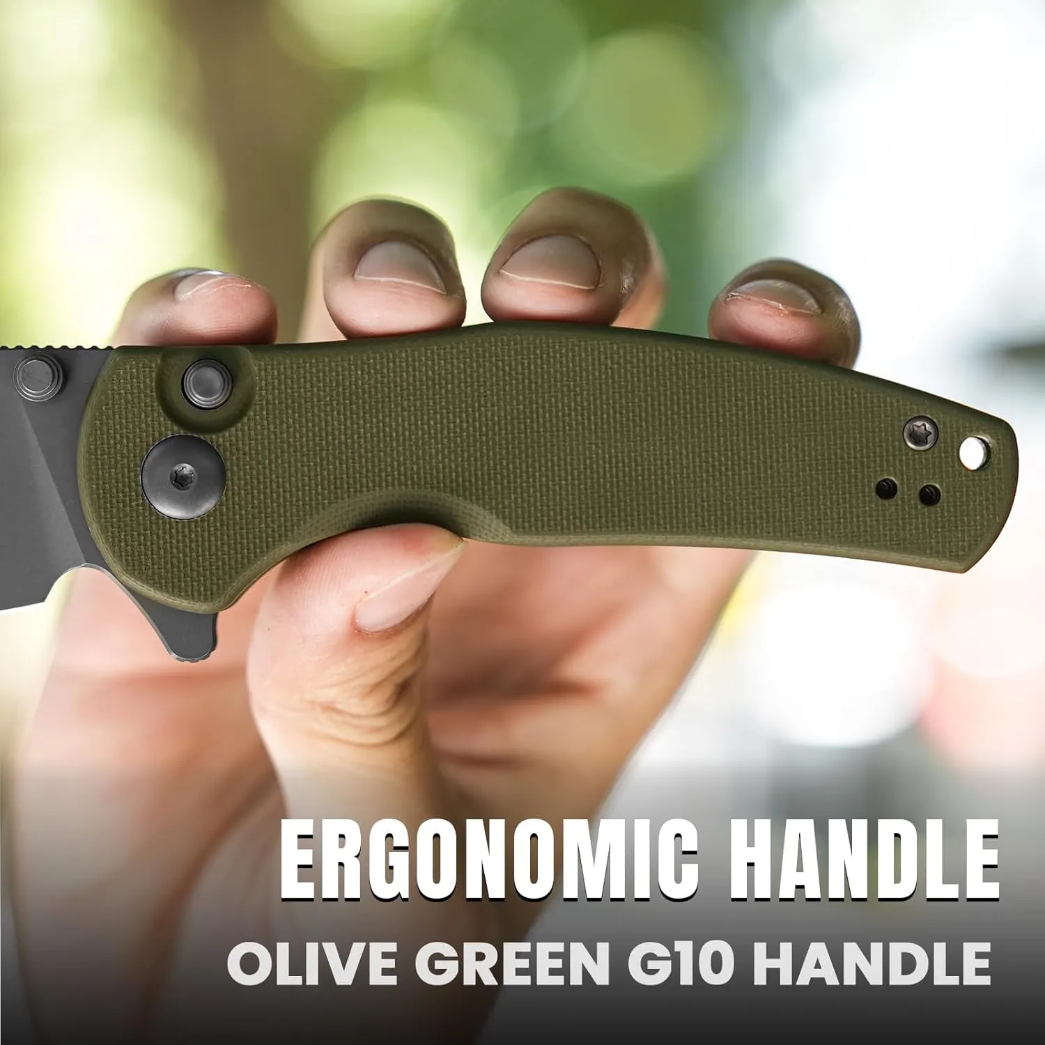 Kizer Mini Grouper Folding Pocket Knife, 3.16” D2 Blade G10 Handle Camping Folding Knife, Button Liner Lock EDC Knife with Pocket Clip for Men Women Gift, Hunting Hiking Survival Knives V3669A3