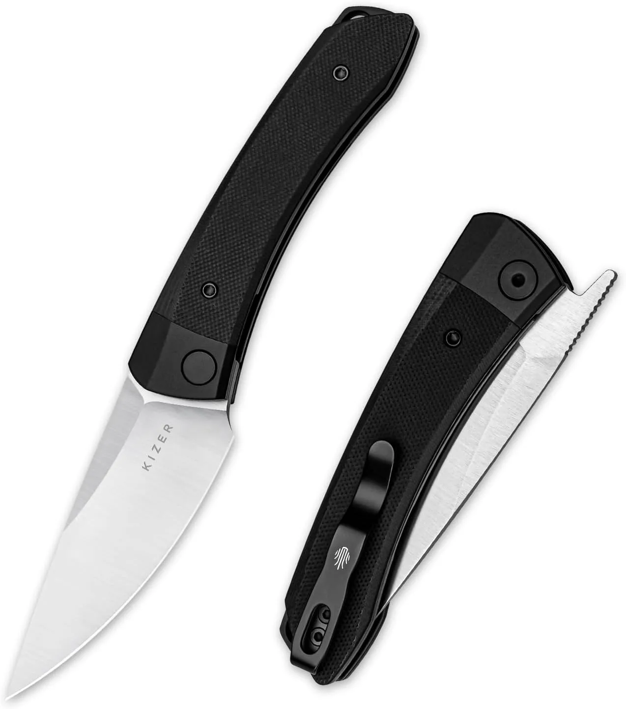 Kizer Mini Momo EDC Pocket Knife, 3.2” Nitro V Blade Pocket Folding Knife with Aluminum G10 Handle, Front Flipper EDC knife with Pocket Clip for Men Women, Camping Hunting Survival Knives V3663M1
