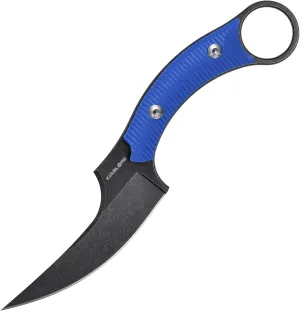 KK528 Fixed Blade Knife, D2 Blade with G10 Handle, Kydex Sheath, Everyday Claw Knife for Men Women, Utility Knife for EDC Survival Hiking Camping Outdoor (Blue)