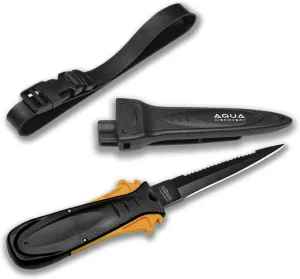 Knife for Diving, Hunting, Blade Made of Steel AISI 420 Length, Knife With Sheath and Limb Mount, Black Anodized Coating. Blade 3.5in