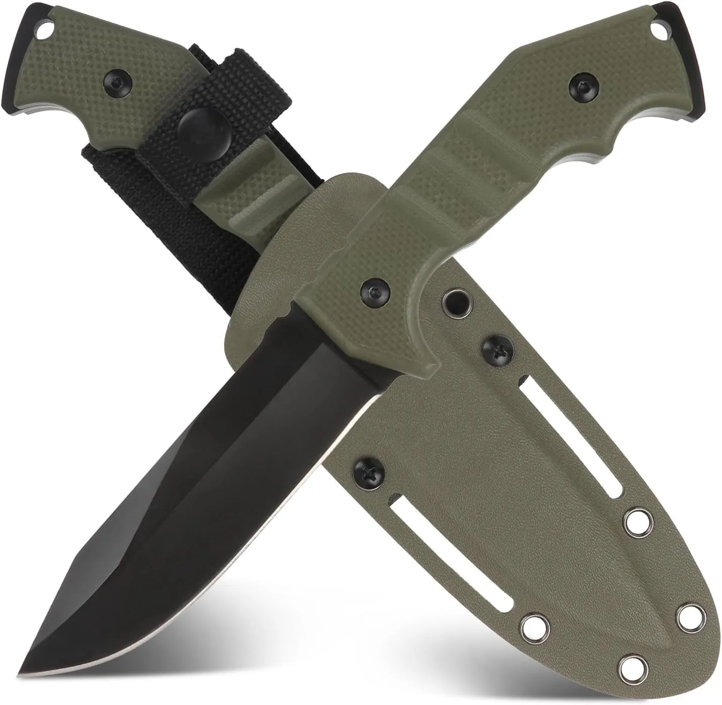Knives for Men Tactical,Hunting Knife- D2 Steel Outdoor Knives for Wilderness Activities - G10 Full Tang Handle for Camping, Hiking, Fishing,Gifts for Men, Boyfriend, Dad, Father’s Day Gift