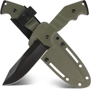 Knives for Men Tactical,Hunting Knife- D2 Steel Outdoor Knives for Wilderness Activities - G10 Full Tang Handle for Camping, Hiking, Fishing,Gifts for Men, Boyfriend, Dad, Father’s Day Gift