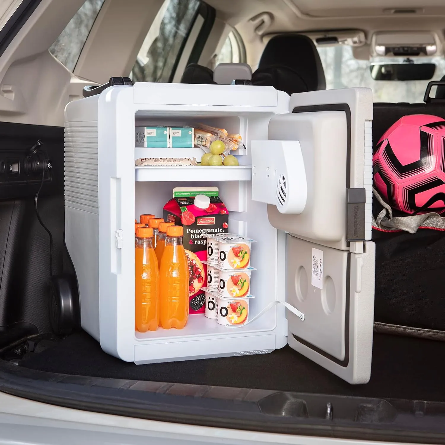 Koolatron Portable Cooler - Electric Cooler for Car, Camping, Travel, 12 V Insulated Hard Sided Refrigerator for Vehicle, Boat, Truck, No Ice Cooling, Cools Drinks,Food for Road Trip, 33 qt