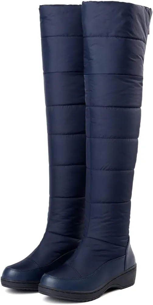 KUUTGG Women's Winter Over The Knee Thigh High Snow Boots Waterproof Rain Warm Fur Wide Calf Tall Snow Boot