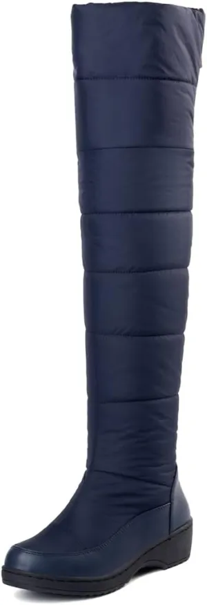 KUUTGG Women's Winter Over The Knee Thigh High Snow Boots Waterproof Rain Warm Fur Wide Calf Tall Snow Boot