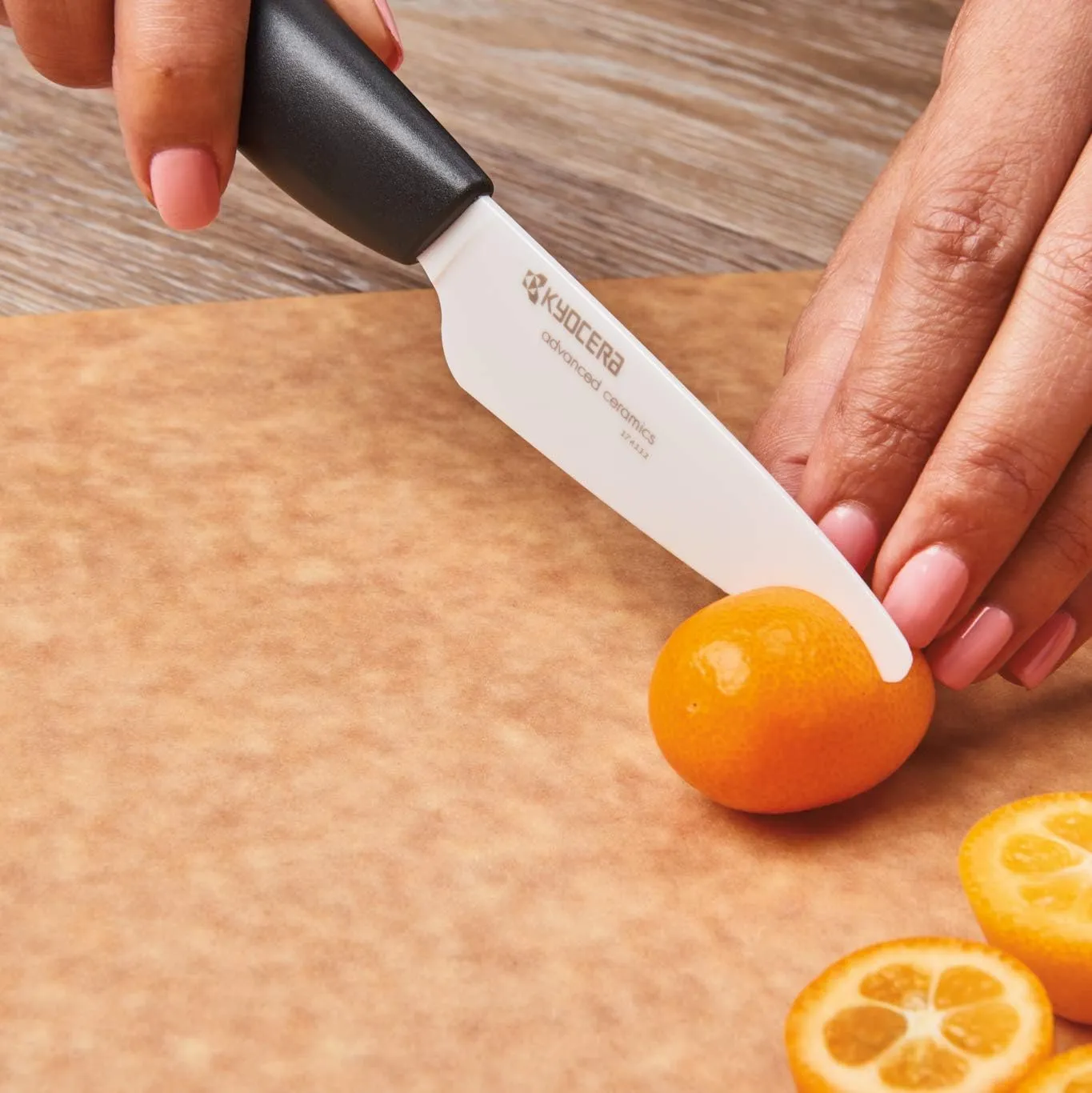 Kyocera Advanced Ceramic Revolution Series 3-inch Paring Knife, Orange Handle, White Blade