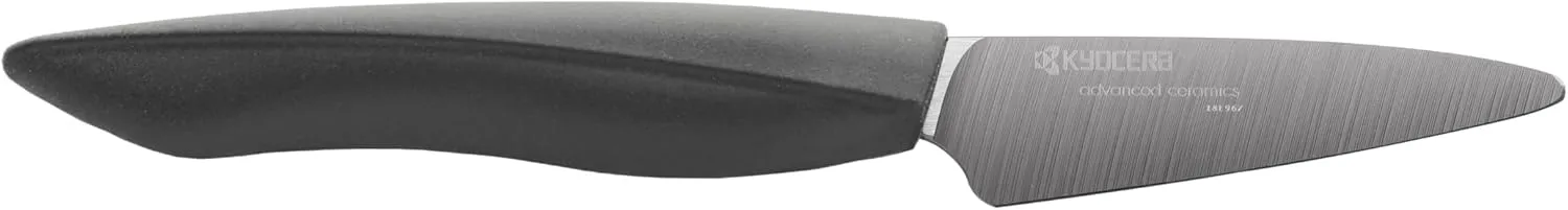 KYOCERA ZK-075 BK Innovation Ceramic Kitchen Knife, Black, 3" PARING