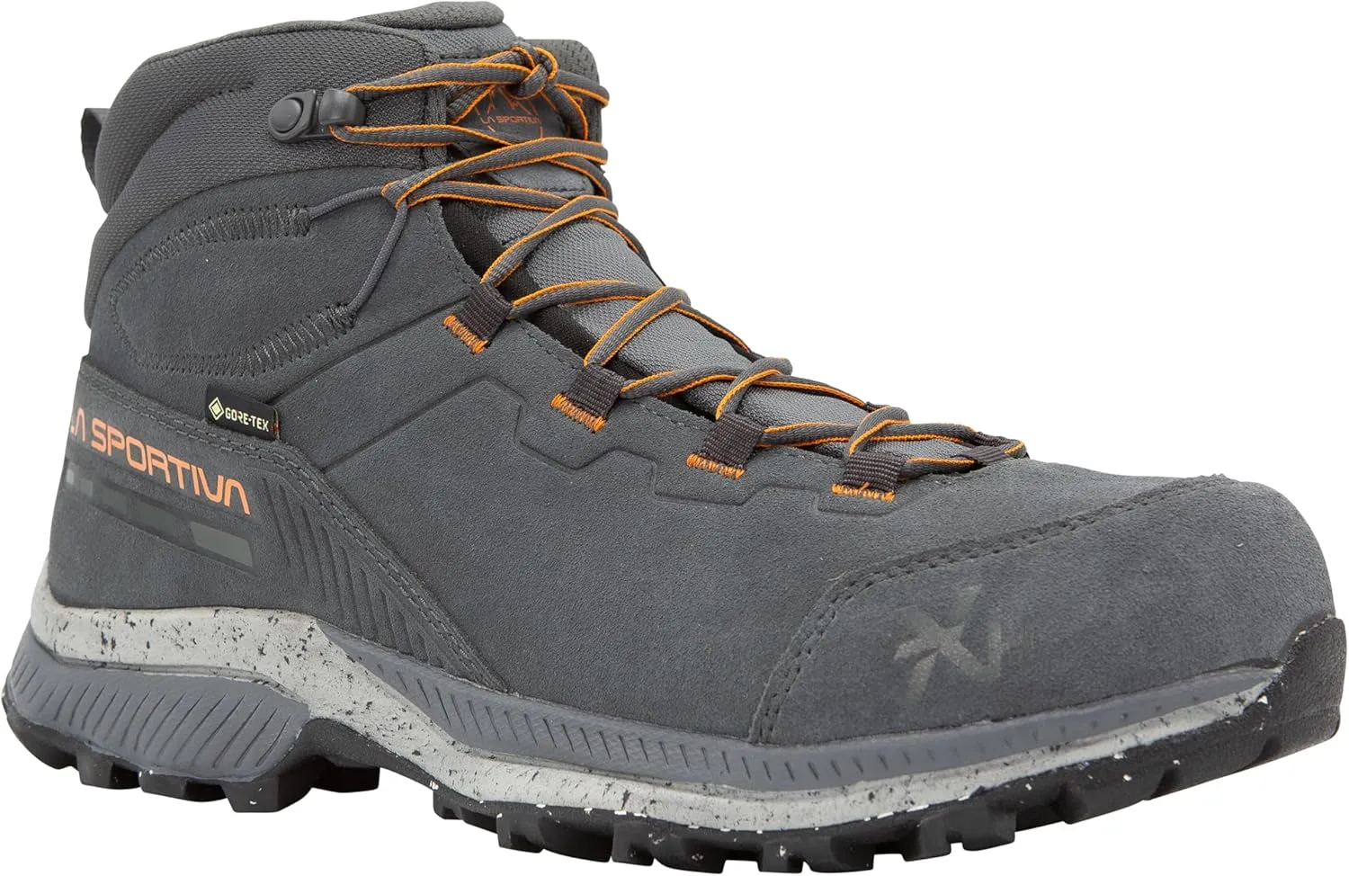 La Sportiva Mens TX Hike Mid Leather GTX Waterproof Hiking Boots, Metal/Hawaiian Sun, 11 US | 40 EU