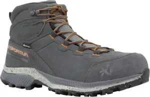 La Sportiva Mens TX Hike Mid Leather GTX Waterproof Hiking Boots, Metal/Hawaiian Sun, 12 US | 41 EU