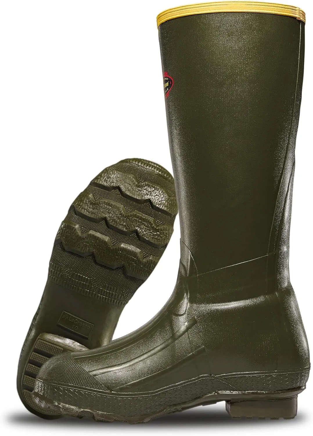 LaCrosse Burly Rubber Hunting & Work Boots for Men - Waterproof ZXT Rubber with Foam Insulation, Top Strap, EVA Footbed, and Slip-Resistant Outsole