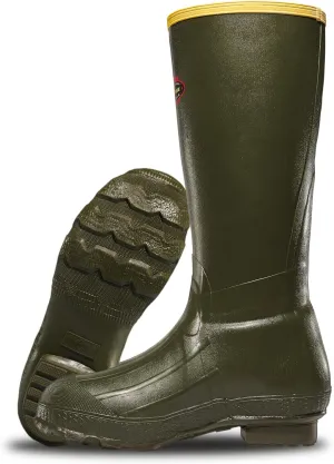 LaCrosse Burly Rubber Hunting & Work Boots for Men - Waterproof ZXT Rubber with Foam Insulation, Top Strap, EVA Footbed, and Slip-Resistant Outsole