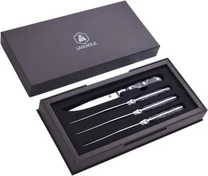 LAGUIOLE - Laguiole 40268473 set of 4 steak knives (22 cm) with stainless steel blades and resin handle