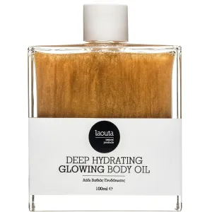 LAOUTA Shimmering Bronze Body Oil – Peach, Pear & Lemon – Formulated w/Nourishing Natural Oils: Greek Olive, Almond & Apricot – Highlighter/Shimmer Oil Body (3.38 Fl oz)
