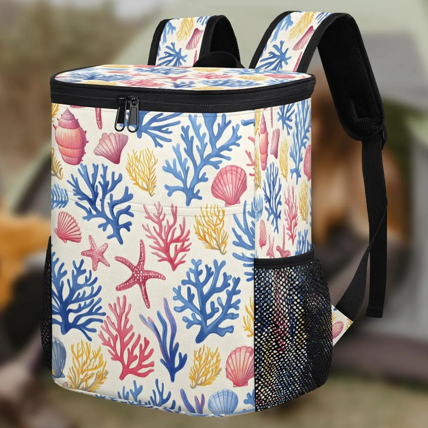 Large Insulated Cooler Backpack, Leak Proof Backpack 30 Cans, Cooler Bag for 12h Hot/Cold Retention