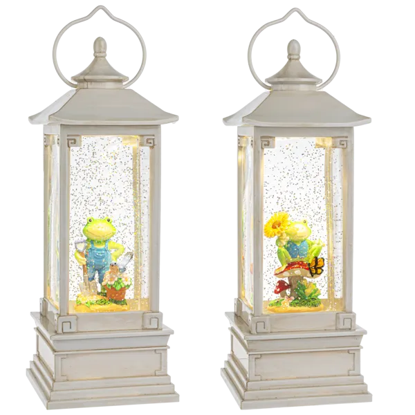 LED Glitter Frog Lantern