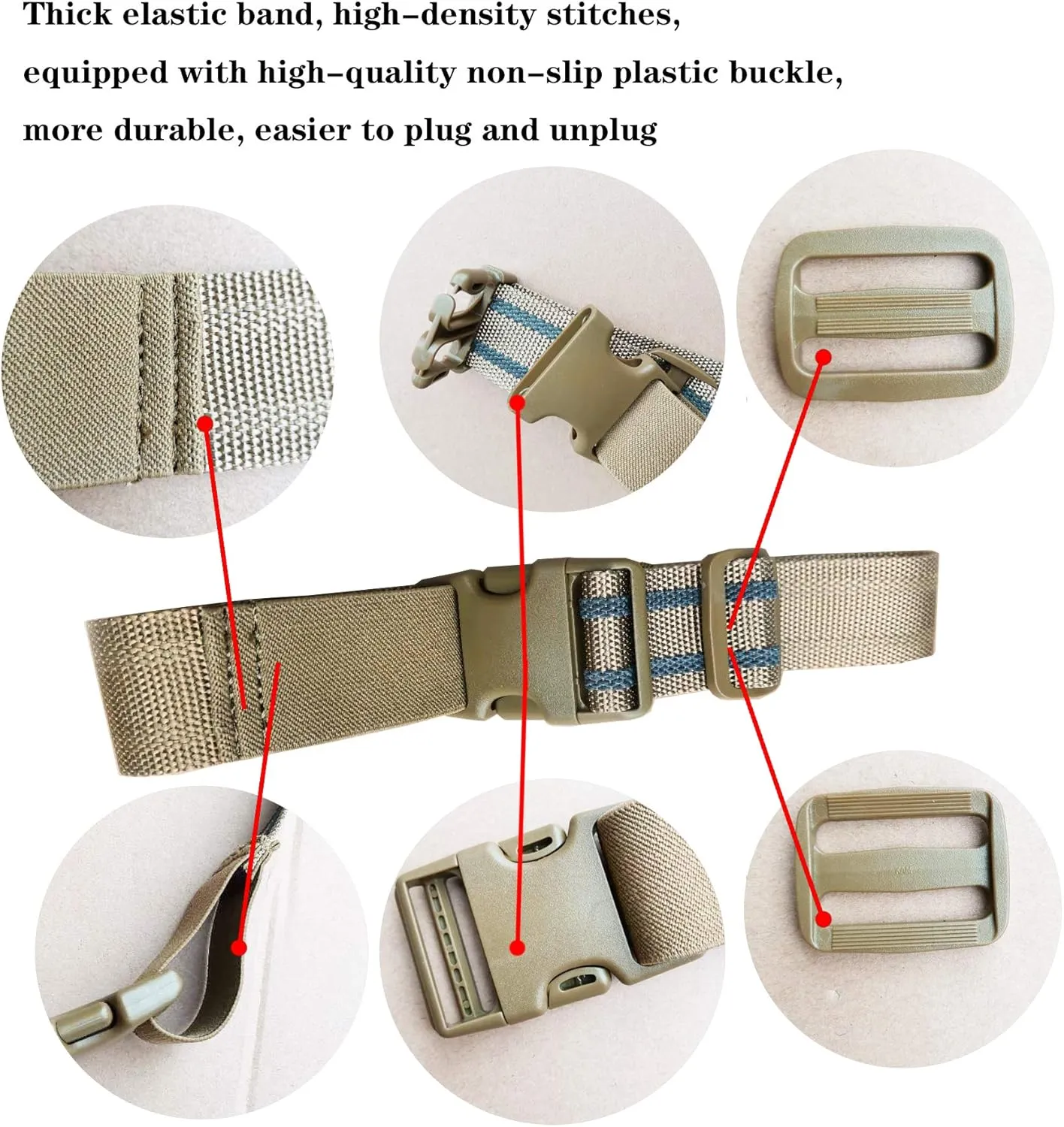 Leg Strap for Drop Leg Holster Tactical Thigh Belt for Gun Holsters Knife 1.5in/36mm EDC Leg Hanger for Men Women