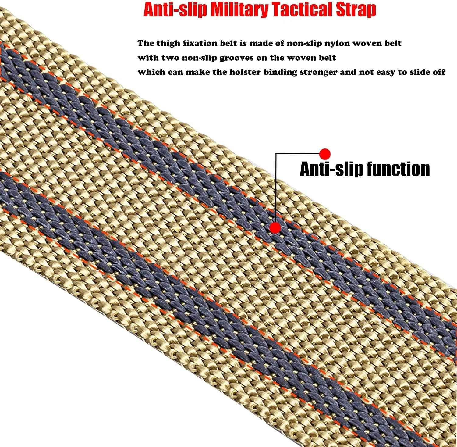 Leg Strap for Drop Leg Holster Tactical Thigh Belt for Gun Holsters Knife 1.5in/36mm EDC Leg Hanger for Men Women