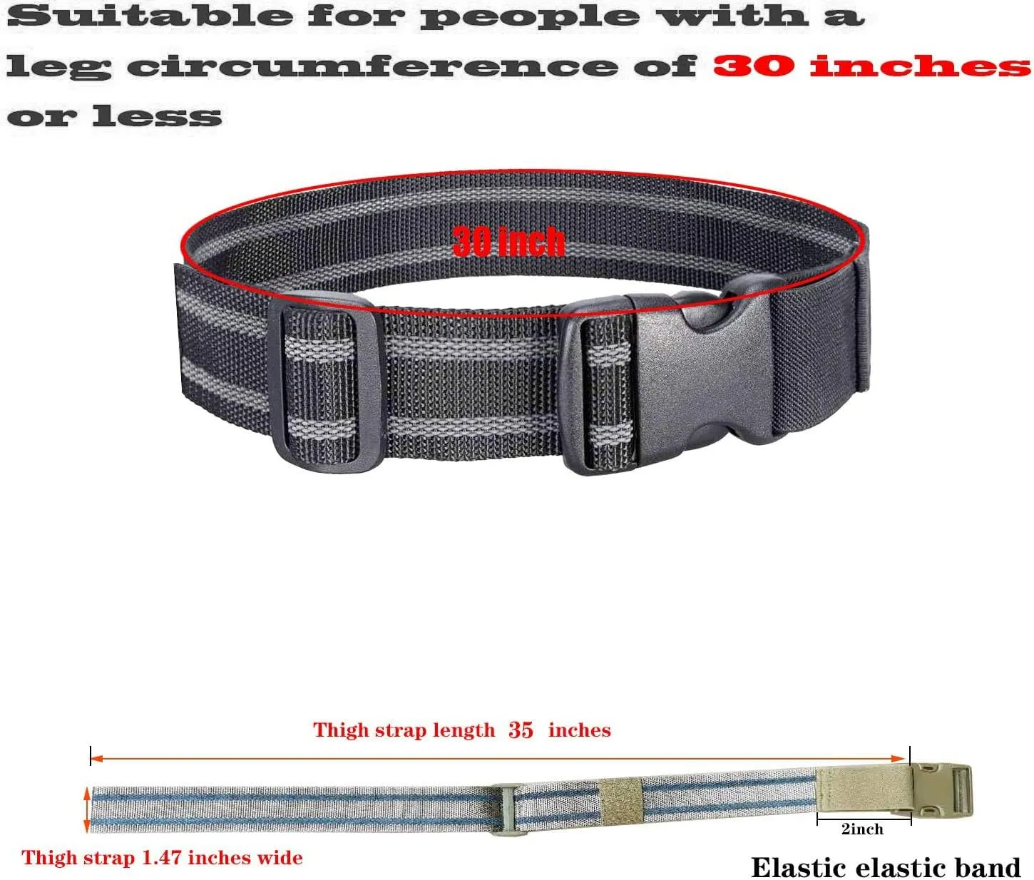 Leg Strap for Drop Leg Holster Tactical Thigh Belt for Gun Holsters Knife 1.5in/36mm EDC Leg Hanger for Men Women