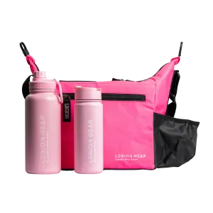 Legion Gear Insulated Cooler Bag & Bottle Bundle - Pink