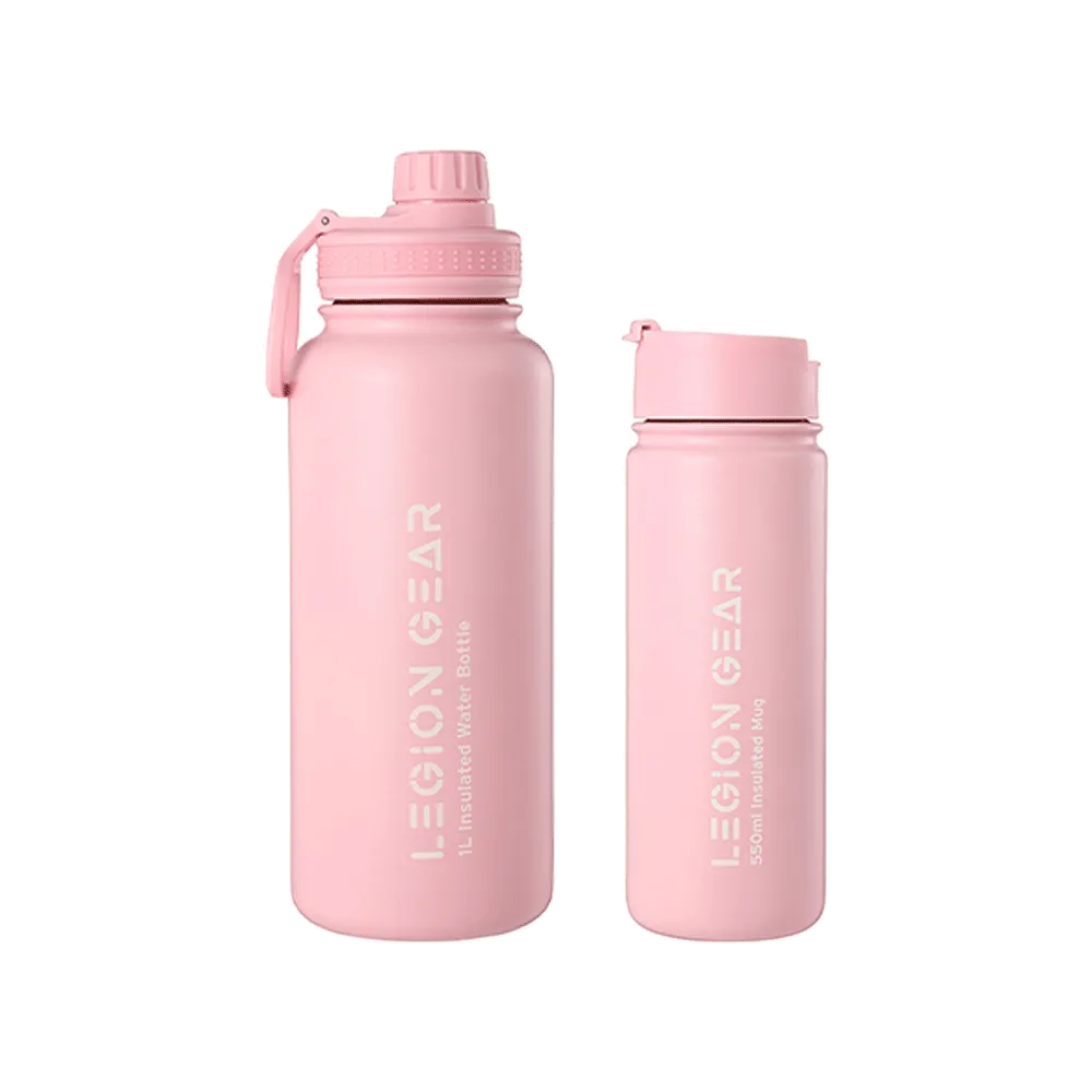 Legion Gear Insulated Cooler Bag & Bottle Bundle - Pink