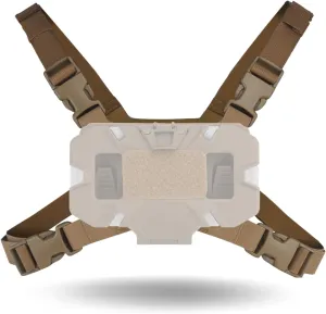 Let-Me-Be FoldPanel Harness Navigation Board Chest Rig for Plate Carrier Phone Mount Molle Holder,Lightweight Outdoor Hiking Fishing Cycling Tactical Chest Vest Phone Carrier Accessories