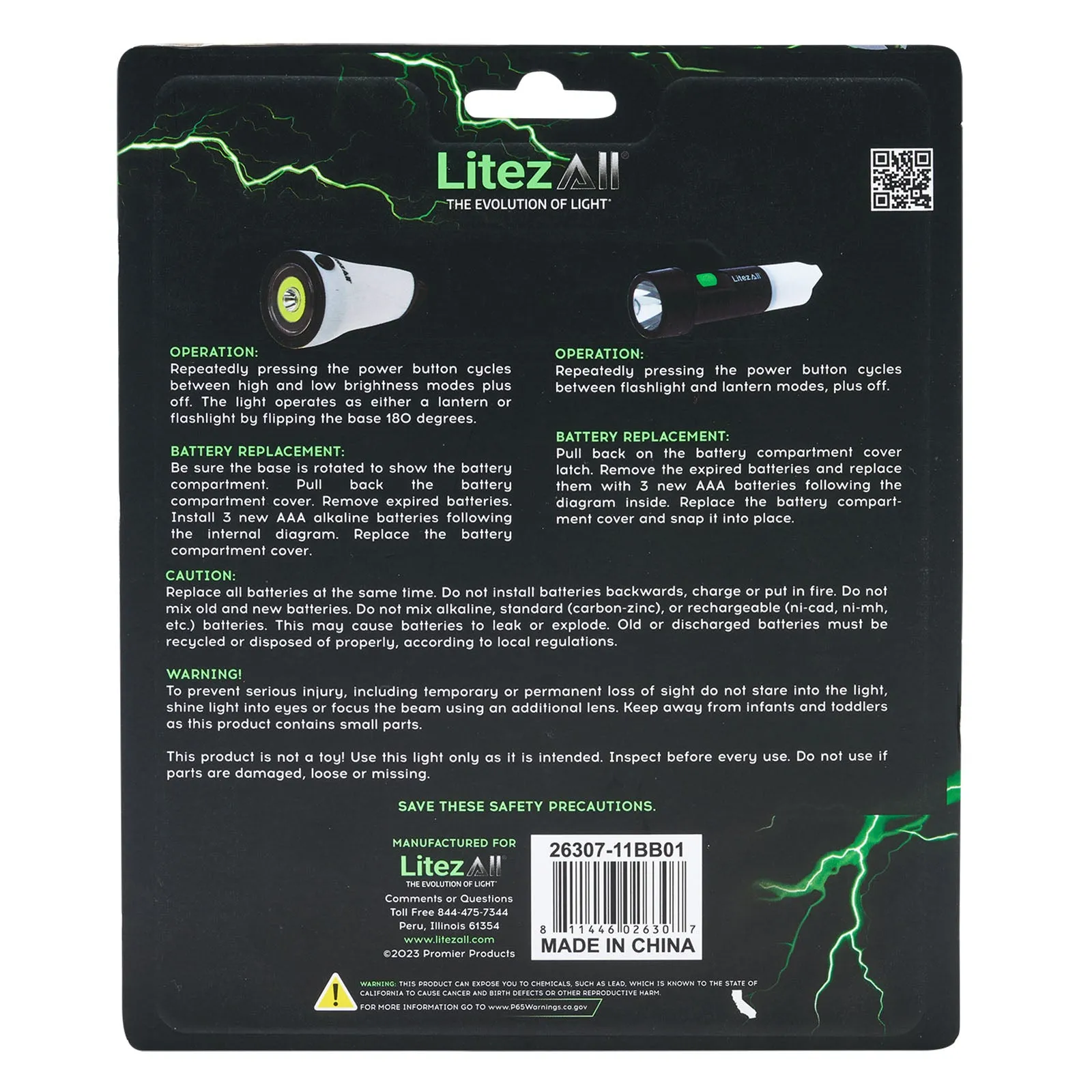LitezAll Combo Lantern and Flashlight Combo 2 Pack
