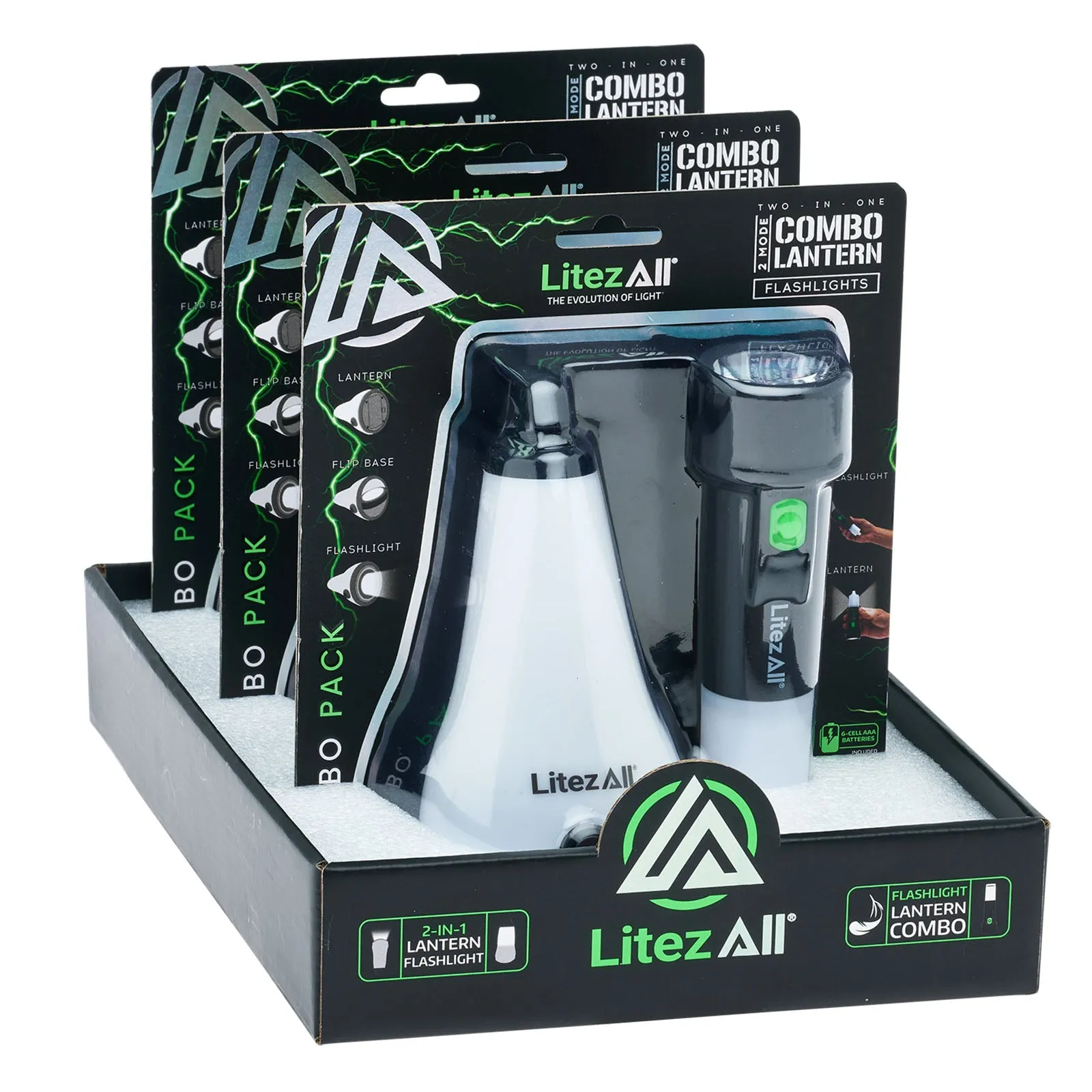 LitezAll Combo Lantern and Flashlight Combo 2 Pack