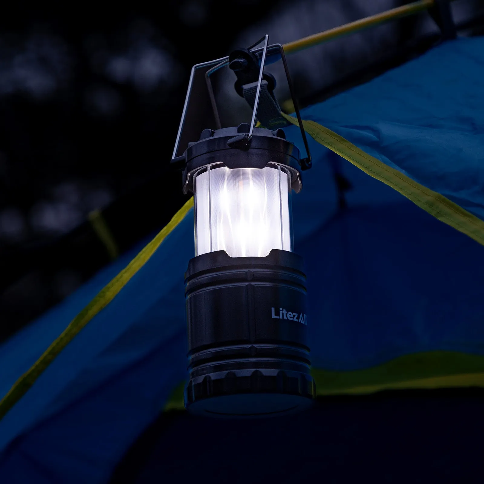 LitezAll Pull Up Lantern with Simulated Flame