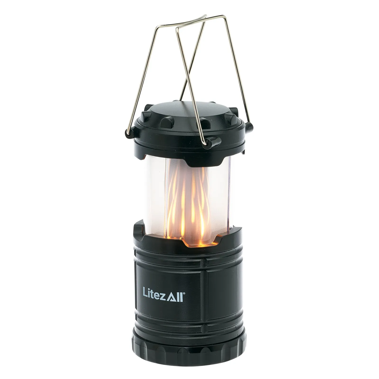 LitezAll Pull Up Lantern with Simulated Flame