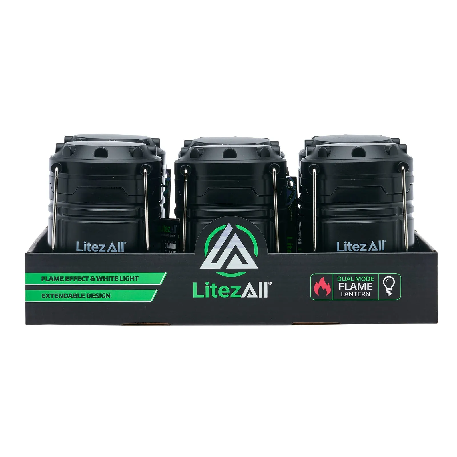 LitezAll Pull Up Lantern with Simulated Flame