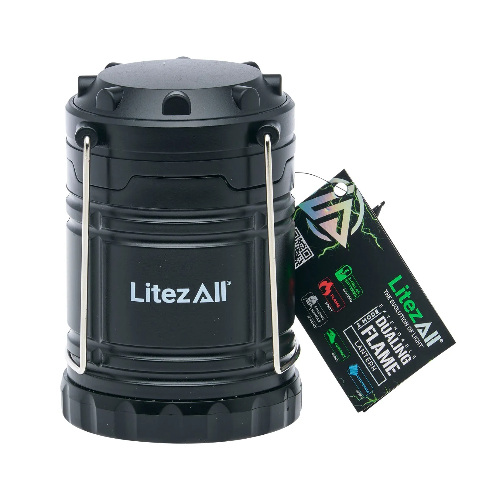 LitezAll Pull Up Lantern with Simulated Flame