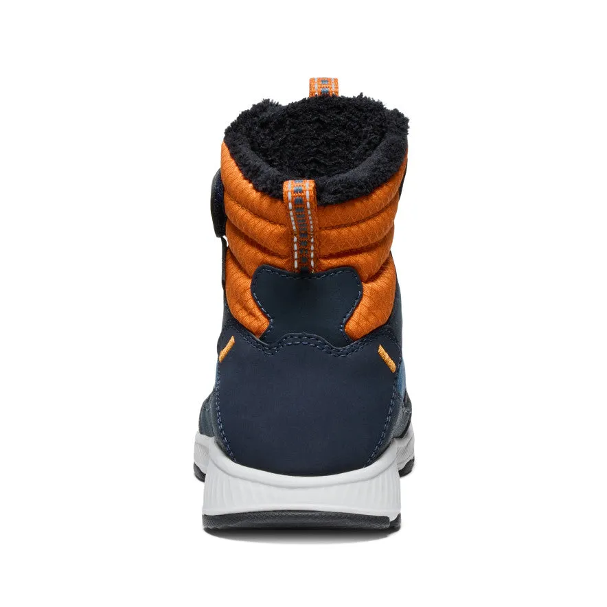 Little Kids' Skua Waterproof Winter Boot - Sky Captain/Gold Flame