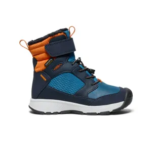 Little Kids' Skua Waterproof Winter Boot - Sky Captain/Gold Flame