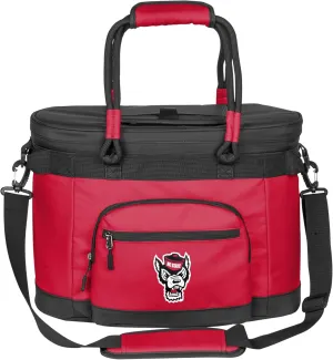 Logo Brands NCAA North Carolina State Wolfpack 35 Can Flex Cooler -Collapsible Heat-Sealed Leak-Proof Lining Soft Cooler with Easy-Access Top Hatch for Tailgating, Camping, Beach, and Game Day