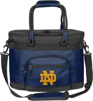 Logo Brands NCAA Notre Dame Fighting Irish 35 Can Flex Cooler -Collapsible Heat-Sealed Leak-Proof Lining Soft Cooler with Easy-Access Top Hatch for Tailgating, Camping, Beach, and Game Day