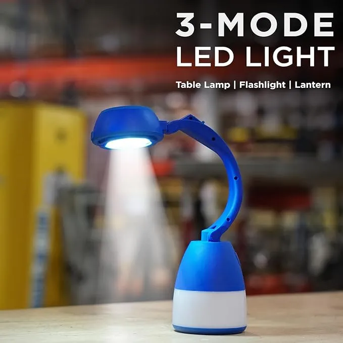 Lumenology 4-in-1 Portable Flashlight, Lamp, & Lantern with USB Power Bank (Blue)
