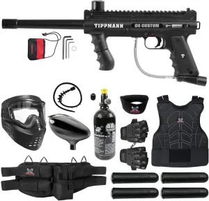 Maddog Tippmann 98 Custom Basic Protective Paintball Gun Marker Starter Package - Black