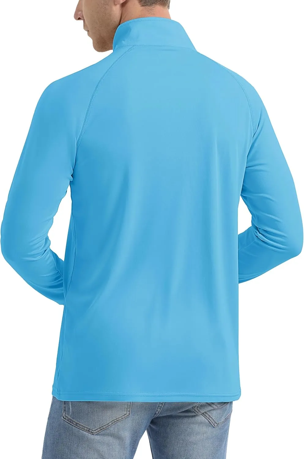 MAGCOMSEN Men's Long Sleeve Sun Shirts UPF 50  Tees 1/4 Zip Up Fishing Running Rash Guard T-Shirts Outdoor Shirt