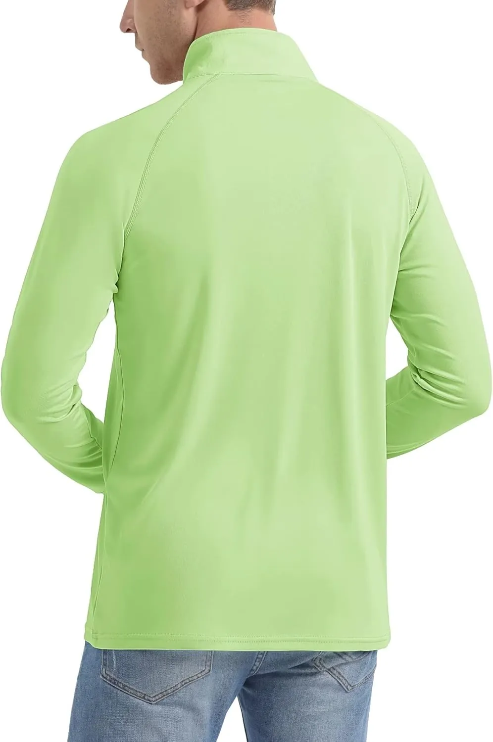 MAGCOMSEN Men's Long Sleeve Sun Shirts UPF 50  Tees 1/4 Zip Up Fishing Running Rash Guard T-Shirts Outdoor Shirt
